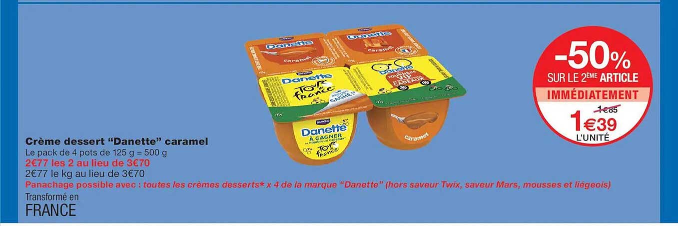 Crème dessert “Danette” caramel