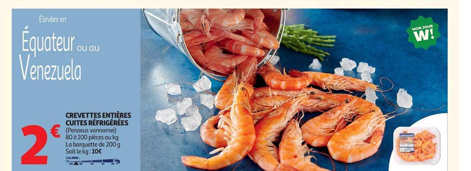 CREVETTES ENTIÈRES CUITES RÉFRIGÉRÉES