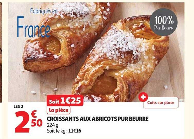 CROISSANTS AUX ABRICOTS PUR BEURRE