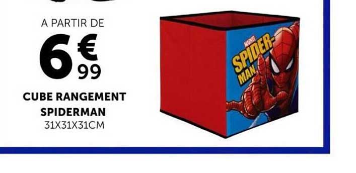 CUBE RANGEMENT SPIDERMAN 31X31X31CM