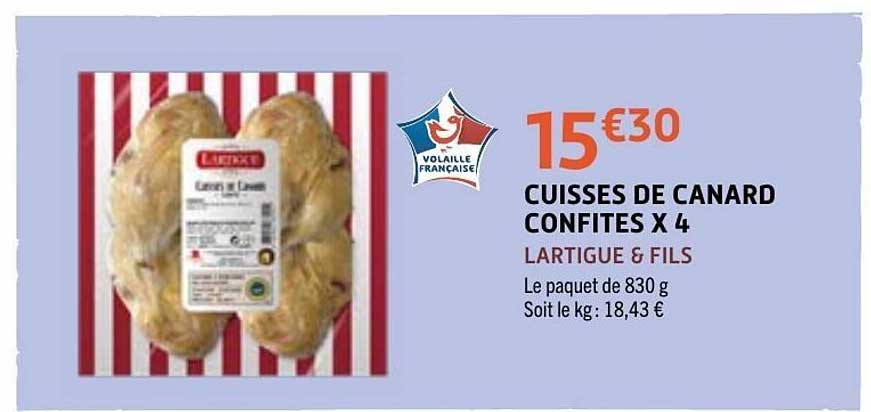 CUISSES DE CANARD CONFITES X 4