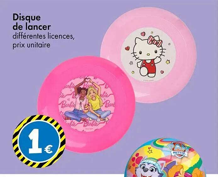 Disque de lancer différentes licences, prix unitaire