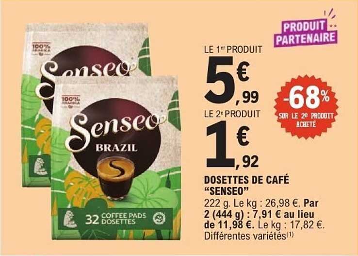 DOSETTES DE CAFÉ "SENSEO"