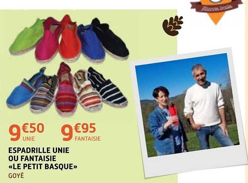 ESPADRILLE UNIE OU FANTAISIE «LE PETIT BASQUE» GOYÉ