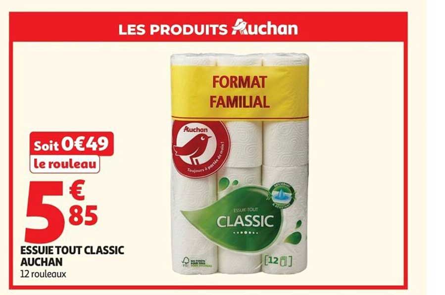 ESSUIE TOUT CLASSIC AUCHAN 12 rouleaux