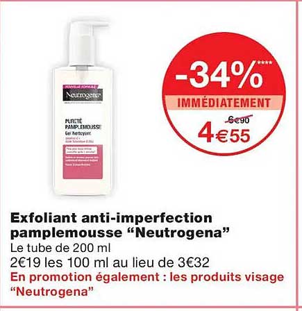 Exfoliant anti-imperfection pamplemousse “Neutrogena”