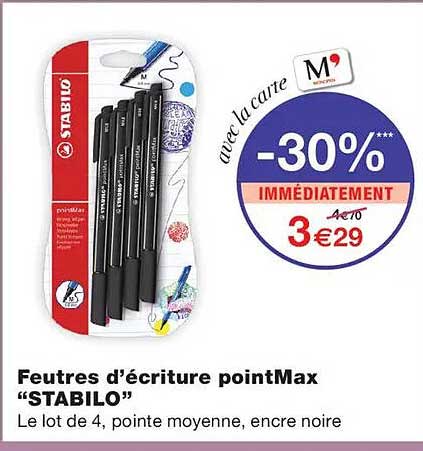 Feutres d’écriture pointMax “STABILO”