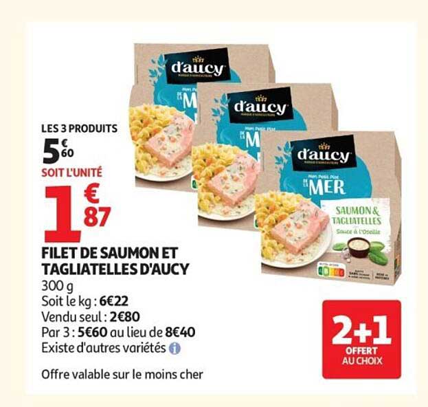 FILET DE SAUMON ET TAGLIATELLES D'AUCY
