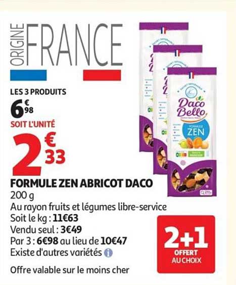 FORMULE ZEN ABRICOT DACO