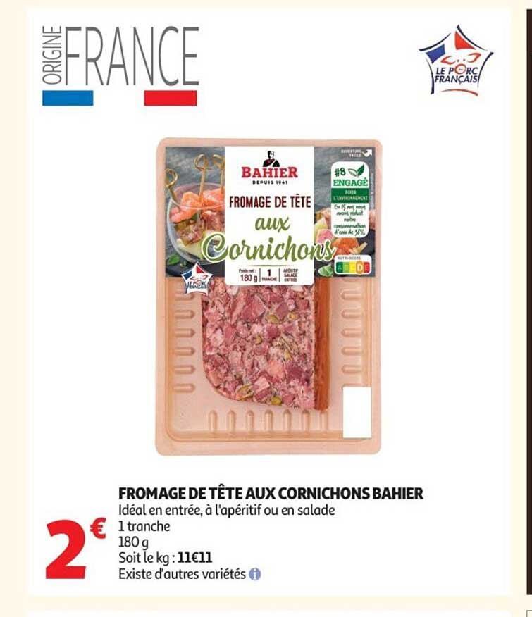 FROMAGE DE TÊTE AUX CORNICHONS BAHIER