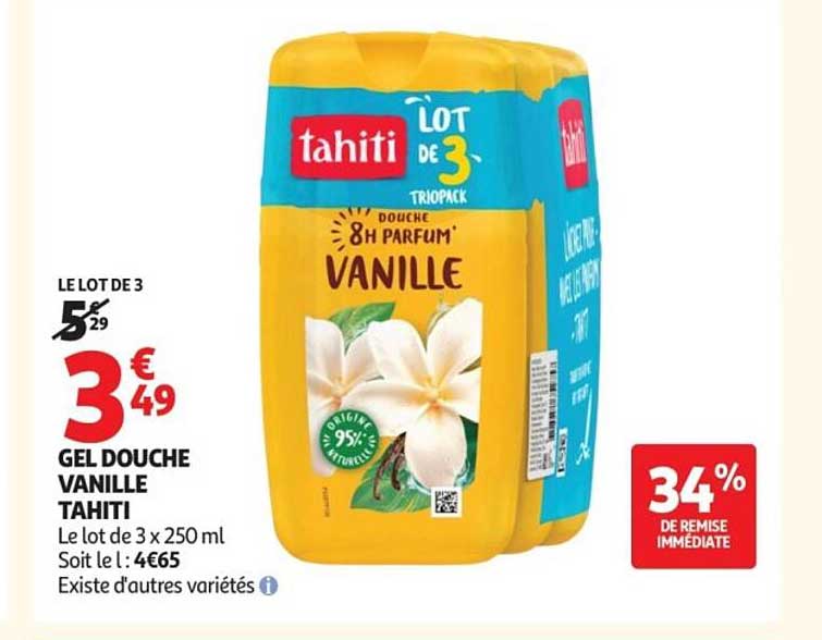 GEL DOUCHE VANILLE TAHITI