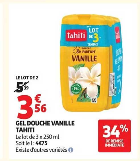 GEL DOUCHE VANILLE TAHITI