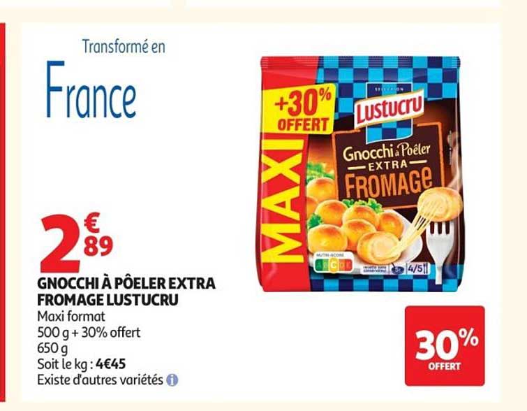GNOCCHI À POÊLER EXTRA FROMAGE LUSTUCRU