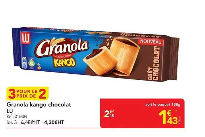 Granola kango chocolat LU