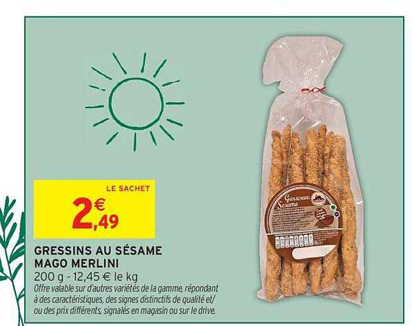 GRESSINS AU SÉSAME MAGO MERLINI