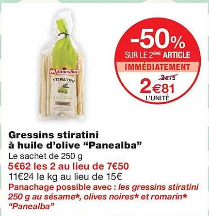 Gressins stiratini à huile d'olive “Panealba”