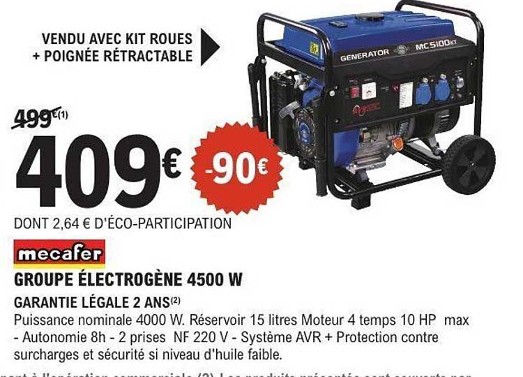 GROUPE ÉLECTROGÈNE 4500 W