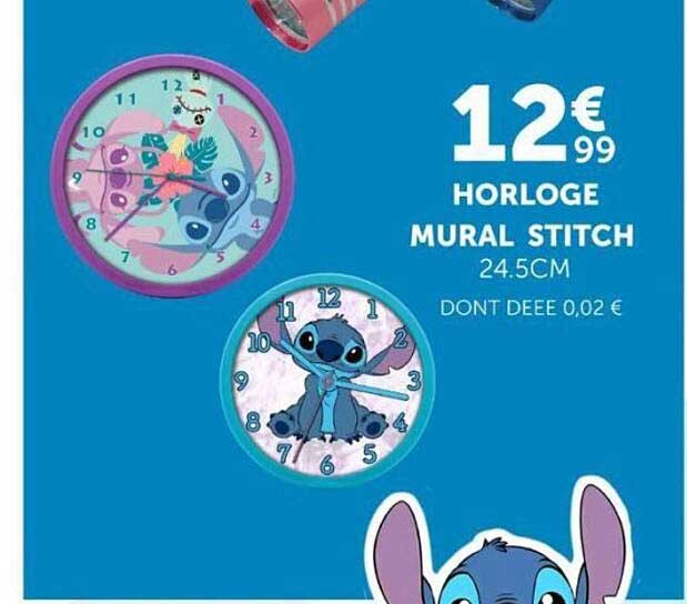 HORLOGE MURAL STITCH 24.5CM