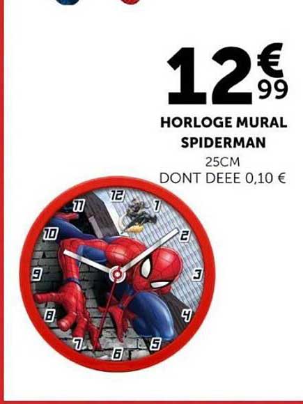 HORLOGE MURALE SPIDERMAN 25CM DONT DEEE 0,10 €