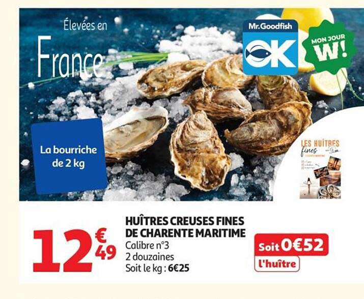 HUÎTRES CREUSES FINES DE CHARENTE MARITIME