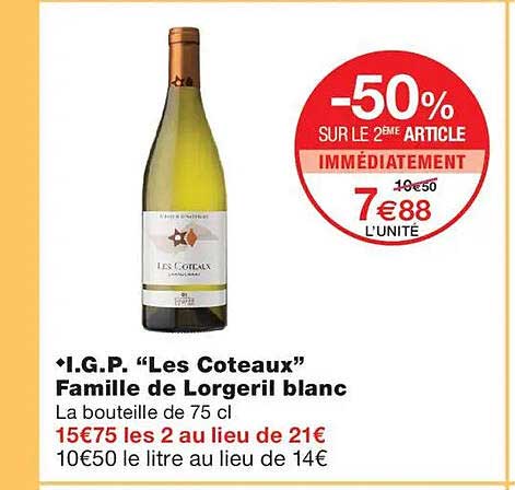 I.G.P. “Les Coteaux” Famille de Lorgueil blanc