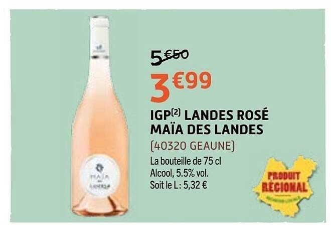 IGP(2) LANDES ROSÉ MAÏA DES LANDES (40320 GEAUNE)