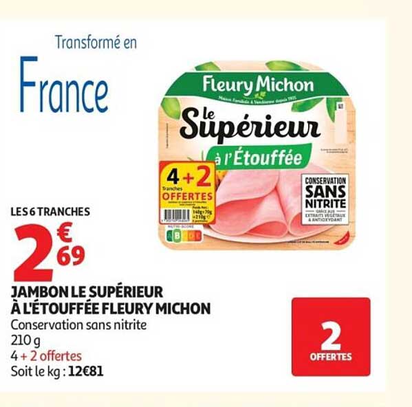 JAMBON LE SUPÉRIEUR À L’ÉTOUFFÉE FLEURY MICHON