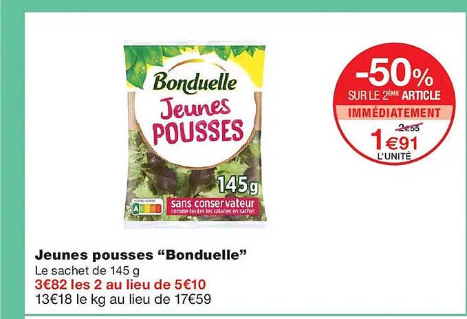 Jeunes pousses “Bonduelle”