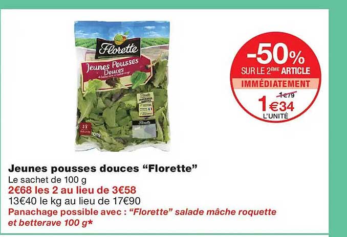Jeunes pousses douces “Florette”