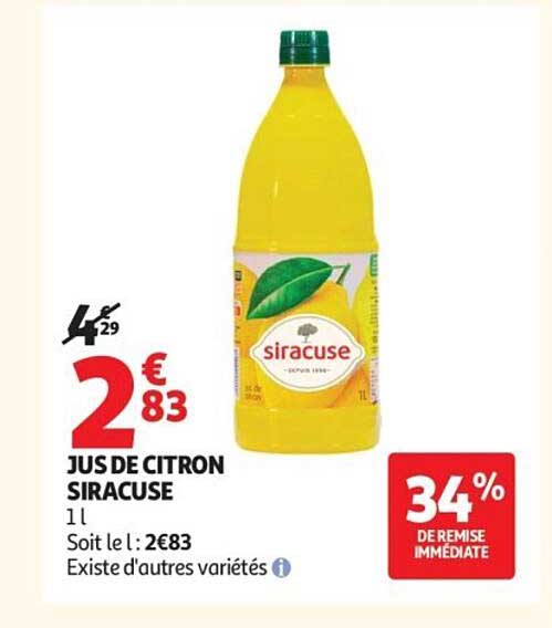 JUS DE CITRON SIRACUSE 1L