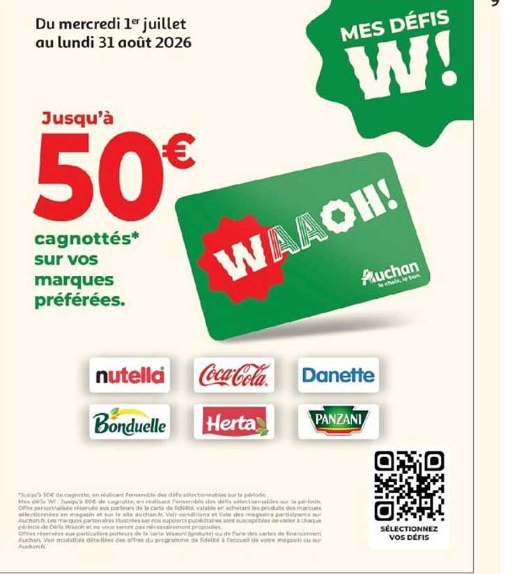 Jusqu’à 50€ cagnotttés* sur vos marques préférées.
