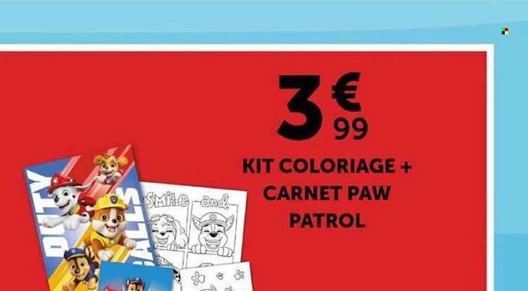 KIT COLORIAGE + CARNET PAW PATROL