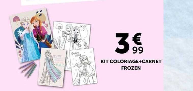 KIT COLORIAGE+CARNET FROZEN