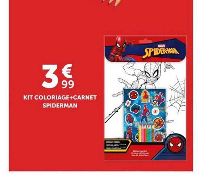KIT COLORIAGE+CARNET SPIDERMAN