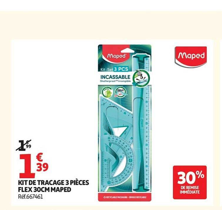 KIT DE TRACAGE 3 PIÈCES FLEX 30CM MAPED