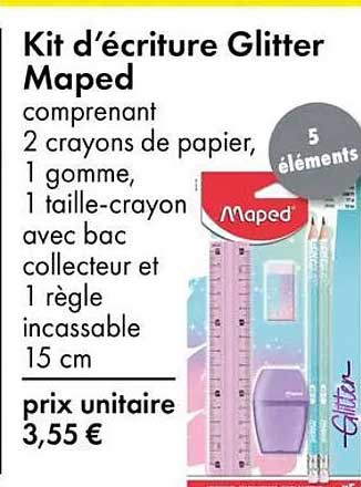 Kit d’écriture Glitter Maped