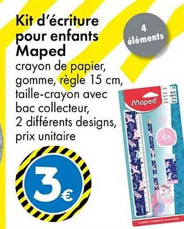 Kit d’écriture pour enfants Maped