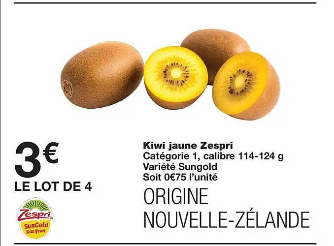 Kiwi jaune Zespri
