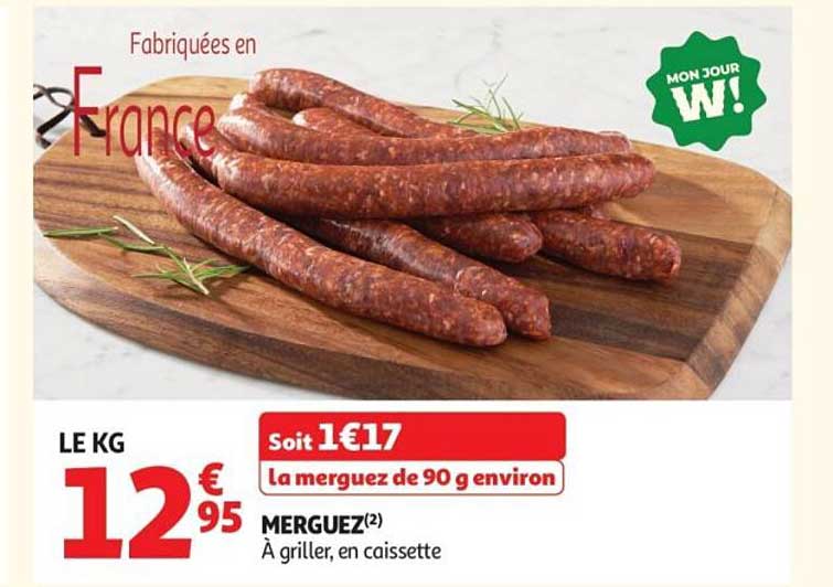 La merguez de 90 g environ