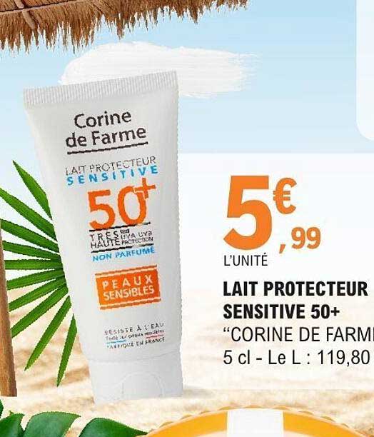 LAIT PROTECTEUR SENSITIVE 50+ “CORINE DE FARME”