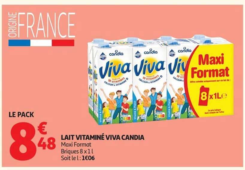 LAIT VITAMINÉ VIVA CANDIA