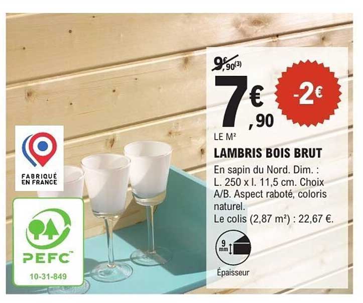 LAMBRIS BOIS BRUT