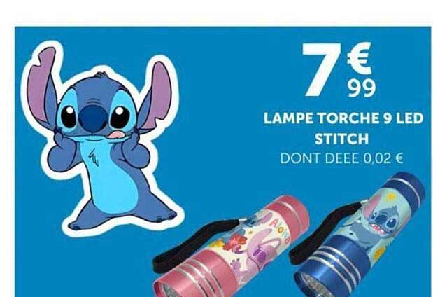 LAMPE TORCHE 9 LED STITCH