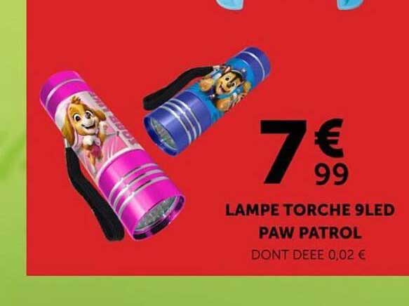 LAMPE TORCHE 9LED PAW PATROL