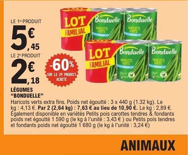 LE 1er PRODUIT 5€ 45 LE 2e PRODUIT 2€ 18 -60% SUR LE 2e PRODUIT ACHETÉ
