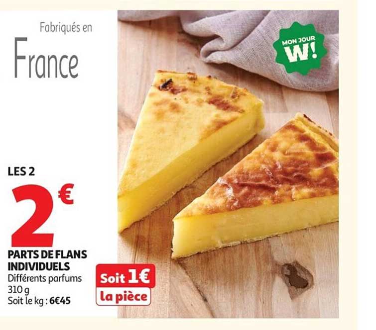 LES 2 PARTS DE FLANS INDIVIDUELS