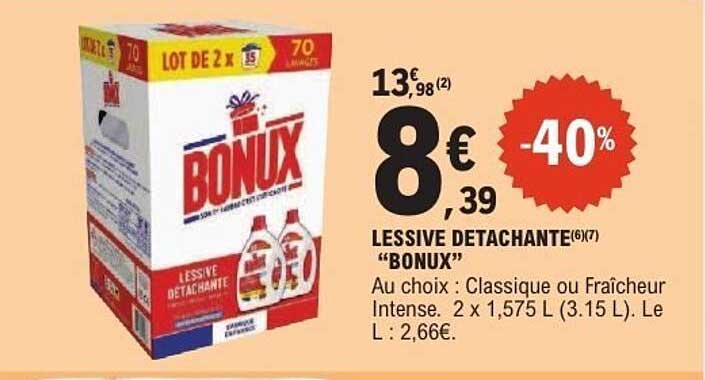 LESSIVE DETACHANTE “BONUX”