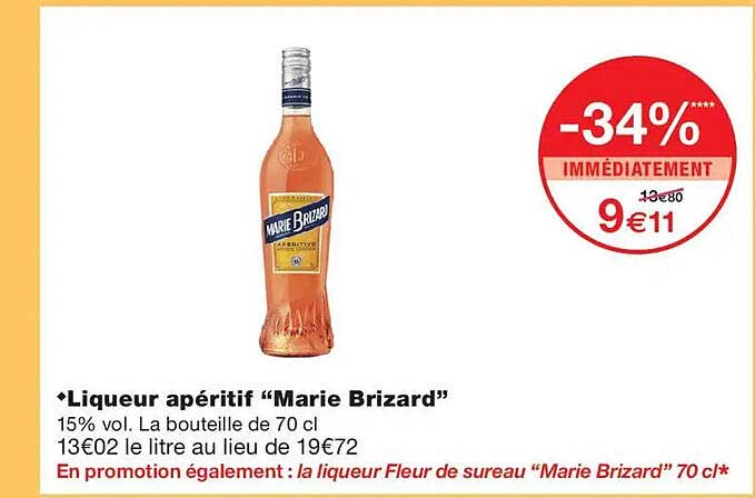 Liqueur apéritif “Marie Brizard”