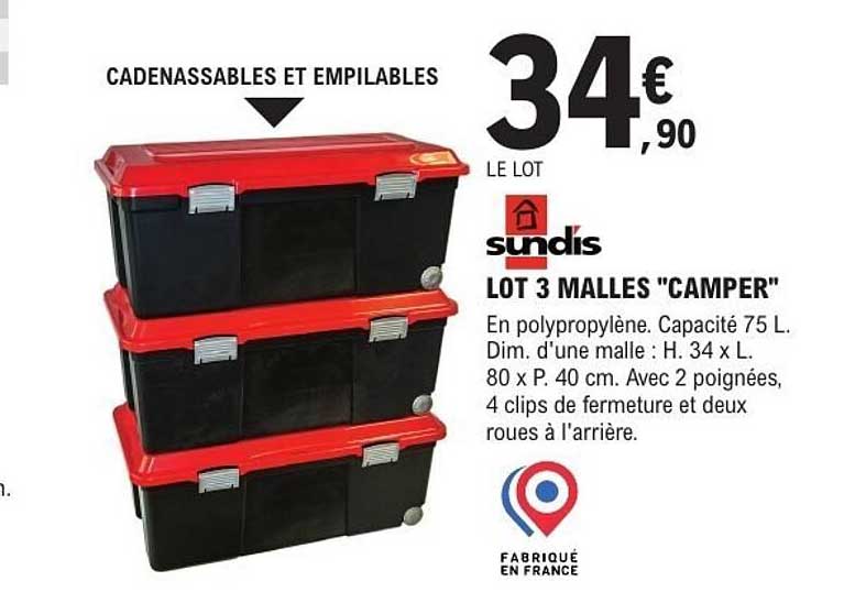 LOT 3 MAILLES "CAMPER"