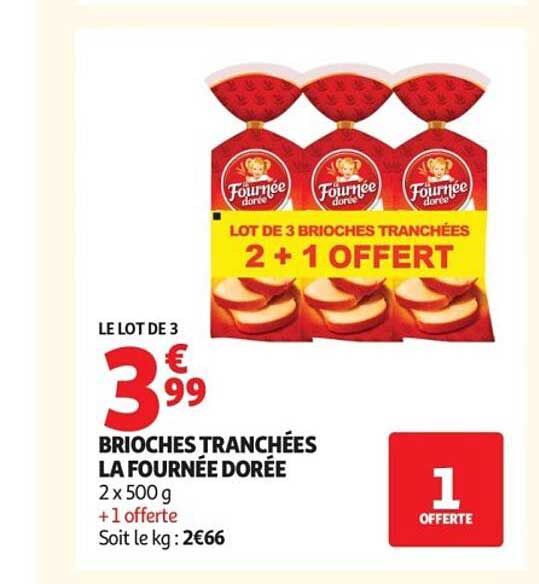 LOT DE 3 BRIOCHES TRANCHÉES 2 + 1 OFFERT